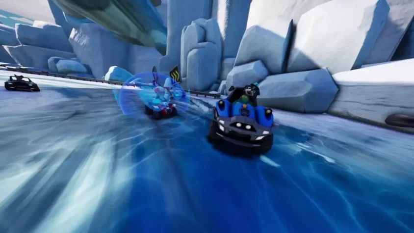 Множество препятствий на трассе в Paw Patrol: Grand Prix