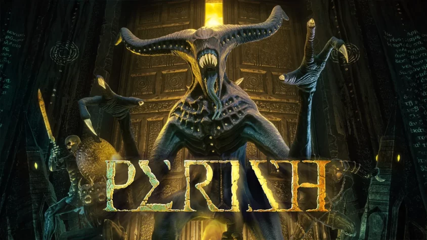 Обложка игры Perish Главный монстр игры Perish, который, судя по выражению лица, тоже не знает, что здесь происходит