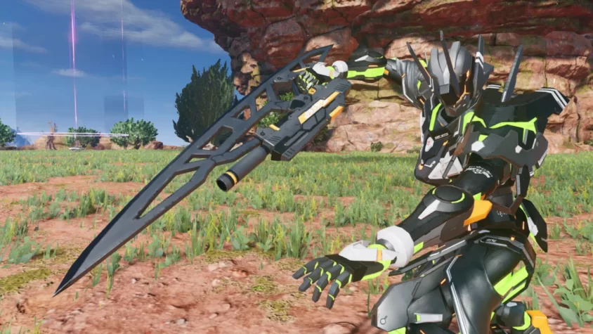 Персонаж с оружием в игре Phantasy Star Online 2 New Genesis