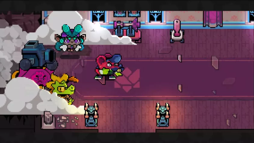 Геймплей игры Pipistrello and the Cursed Yoyo, персонаж в поисках выходов