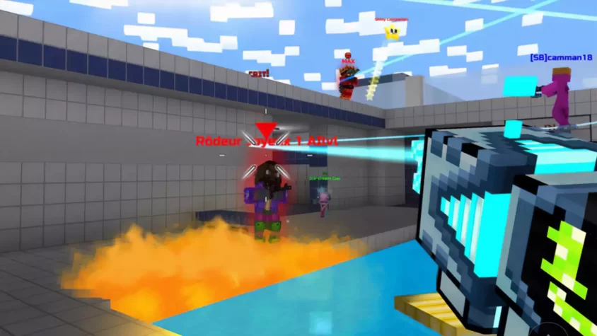 Инвентарь с оружием в Pixel Gun 3D