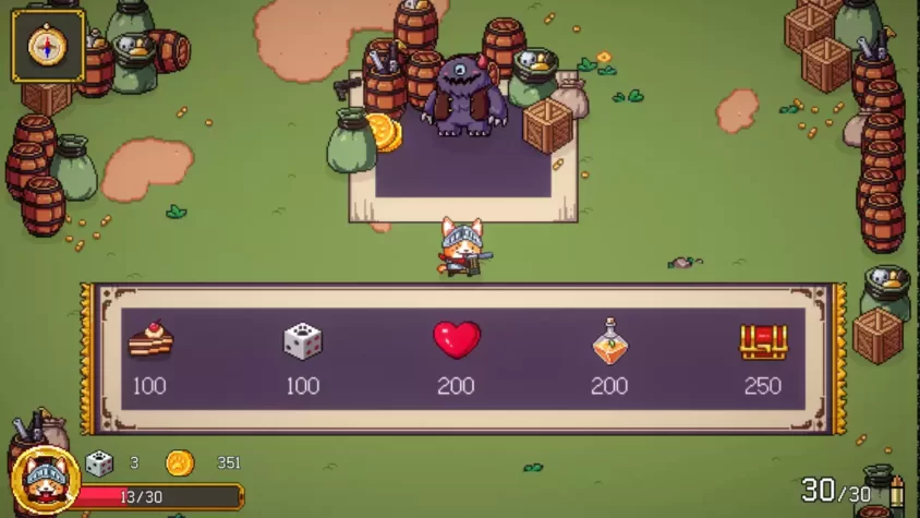 Корги у магазина с предметами в Pixel Gun Master