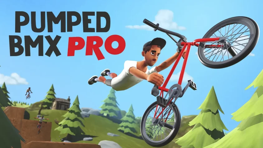 Pumped BMX Pro – Обложка игры Обложка игры Pumped BMX Pro: Прыжки и трюки на BMX с безумными персонажами