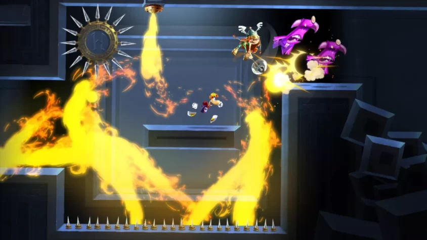 Герой Rayman в экшн-сцене