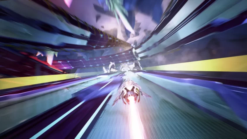 Гонка через разрушенный туннель в Redout