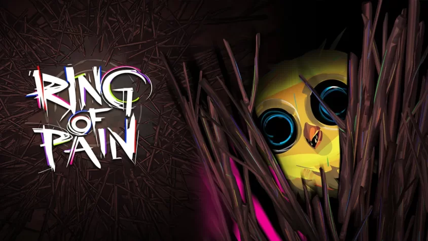 Обложка игры Ring of Pain Обложка игры Ring of Pain с желтым совенком среди веток