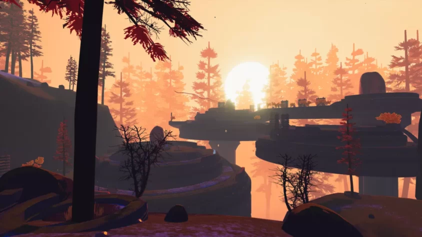 Персонаж в окружении врагов в Risk of Rain 2
