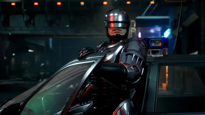 Геймплей RoboCop: Rogue City, момент, когда пуля в замедленном времени летит в цель
