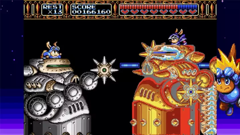 Бой на гигантских механизмах в Rocket Knight Adventures