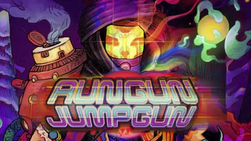Покрывало игры RunGunJumpGun — космический герой и мощные эффекты
