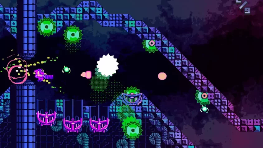 Геймплей RunGunJumpGun — блоки и лазеры