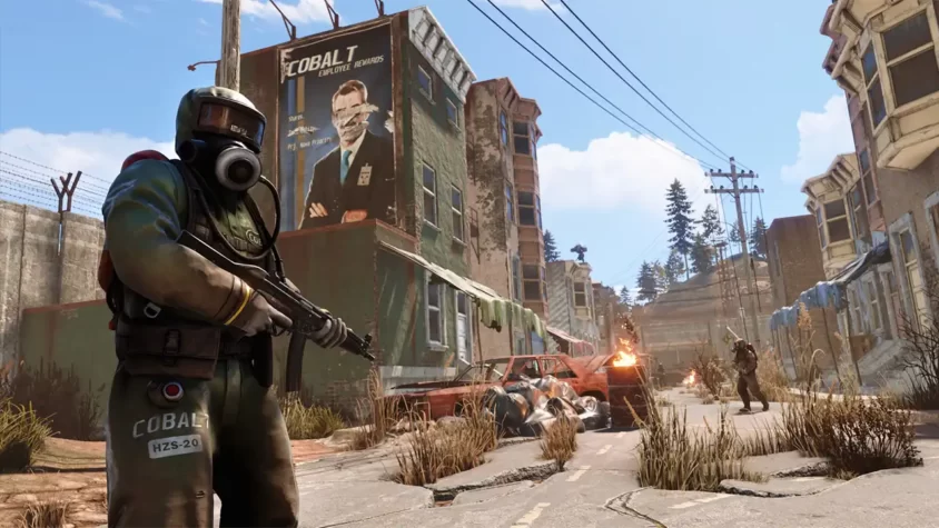 Городская сцена с солдатами в Rust