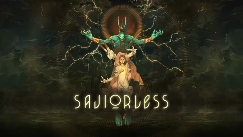Saviorless - Обложка Покрытие игры 'Saviorless' с изображением мифического персонажа