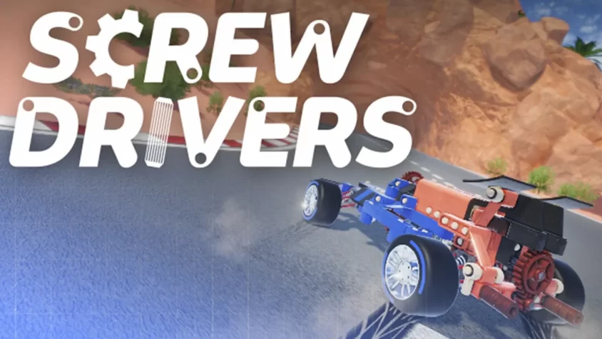 Обложка игры Screw Drivers Обложка игры Screw Drivers с гоночным автомобилем