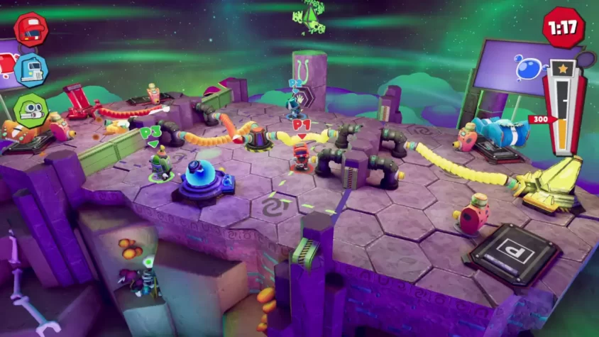 Геймплей игры Servonauts в космосе