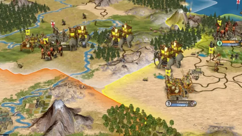 Боевая сцена в Sid Meier's Civilization IV