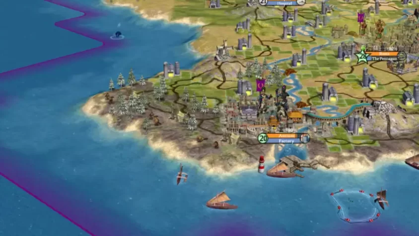 Морская сцена в Sid Meier's Civilization IV