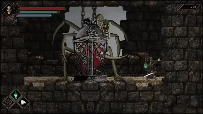 Бой с гигантским боссом в Skelethrone: The Chronicles of Ericona