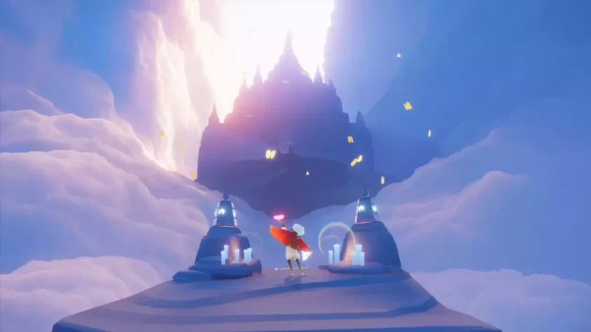 Герой с другим персонажем против темных сил в Sky: Children of the Light