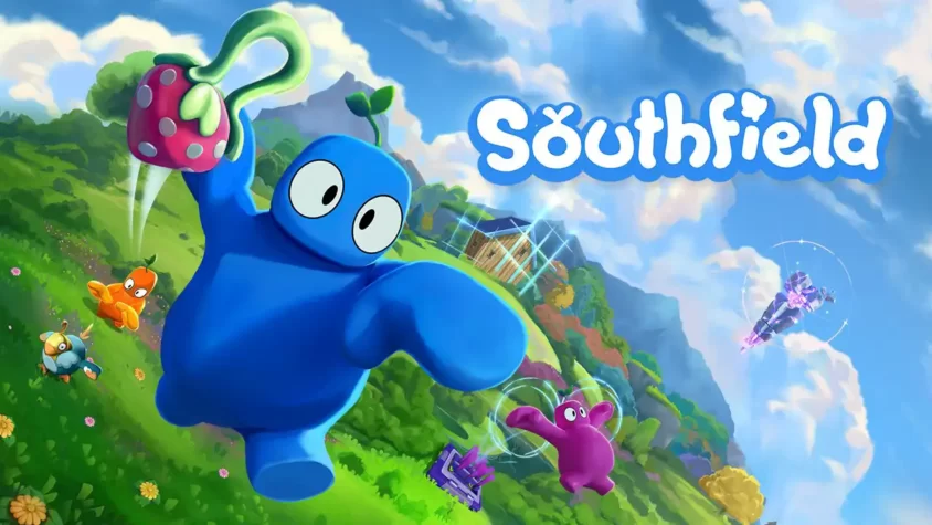 Обложка игры Southfield Обложка игры Southfield с изображением мультяшных персонажей, ярких цветов и лесных пейзажей