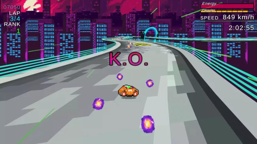 Геймплей игры Star Racer с моментом победы