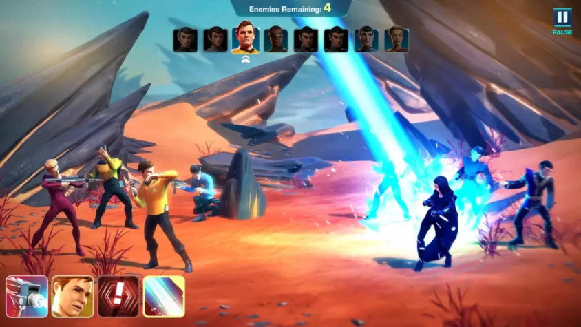 Сражение с врагами в Star Trek Legends