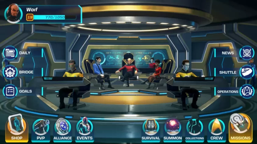 Пульт управления на мостике в Star Trek Legends