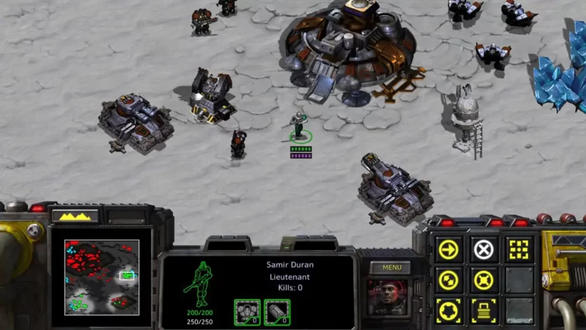 Скриншот с базой Теренов в StarCraft