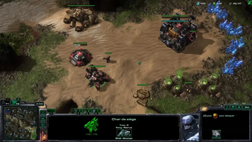 Геймплей с армией Теранов в StarCraft II
