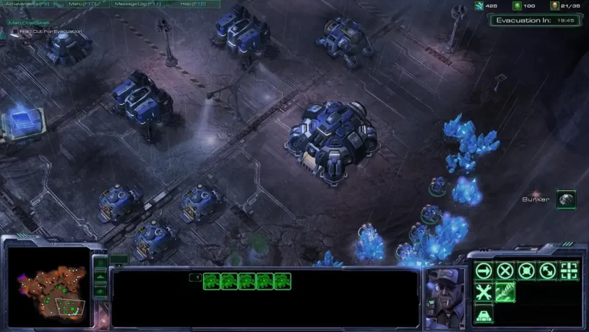 Геймплей с армией Протоссов в StarCraft II