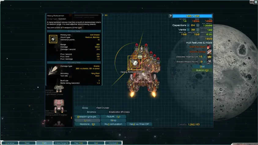 Скриншот Starsector с космическим сражением