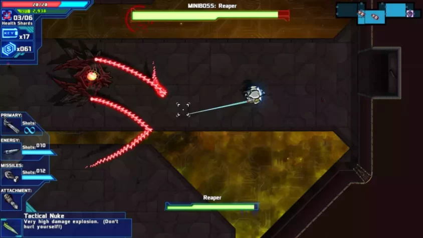 Бой с мини-боссом в игре Starward Rogue