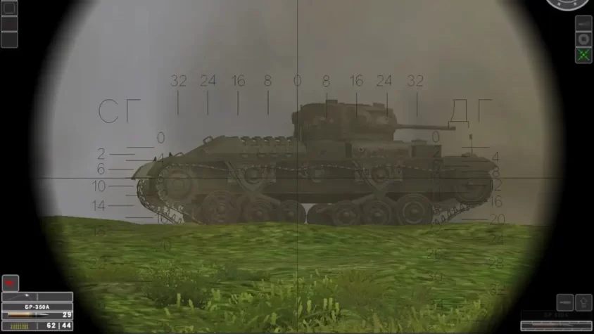 Скриншот с прицелом в игре Steel Fury: Kharkov 1942