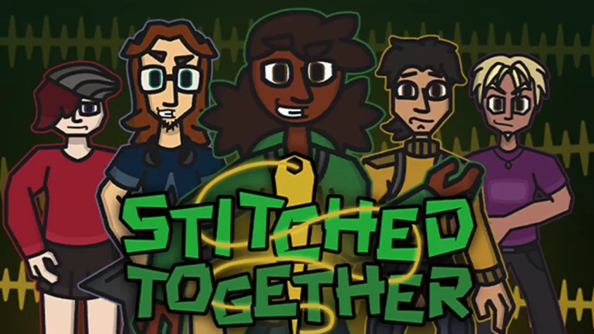 Обложка игры Stitched Together, показывающая главных персонажей