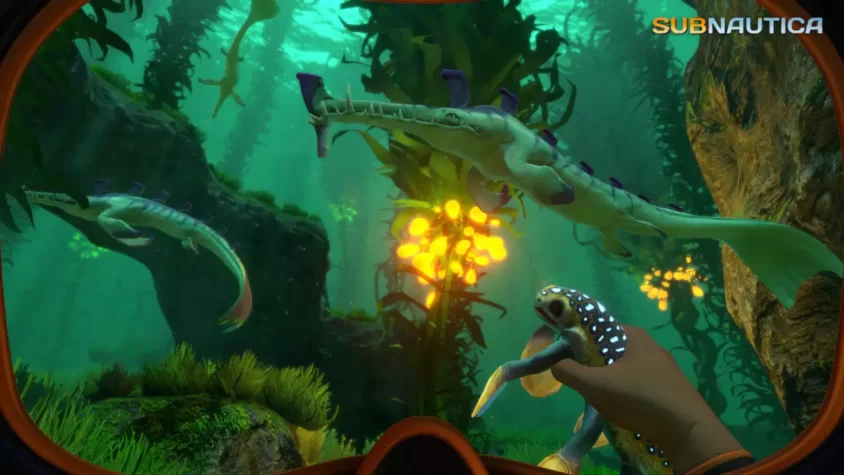 Руины подводного корабля в Subnautica