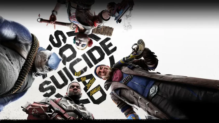 Suicide Squad: Kill the Justice League Обложка игры с главным составом Suicide Squad, готовым уничтожить Лигу Справедливости