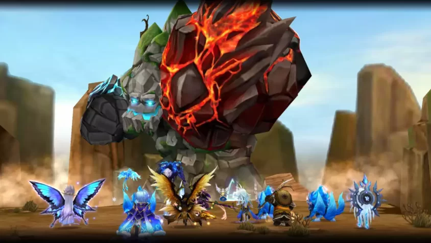 Сражение с гигантским боссом в Summoners War