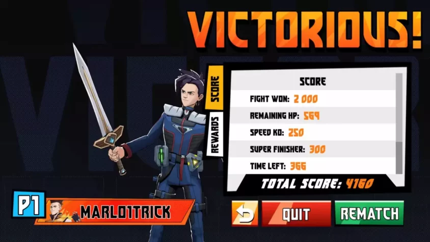 Статистика персонажа в Super Dragon Punch Force 3