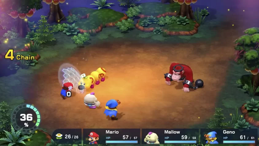 Злодей готов к битве в Super Mario RPG