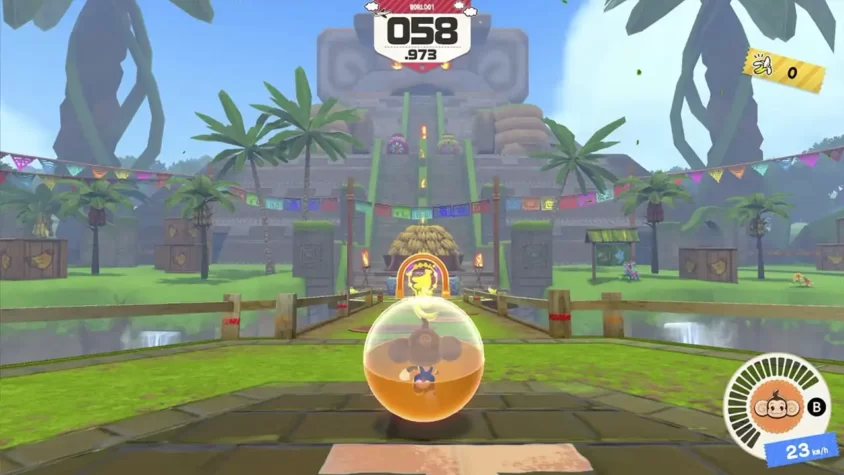 Сбор предметов в Super Monkey Ball Banana Rumble