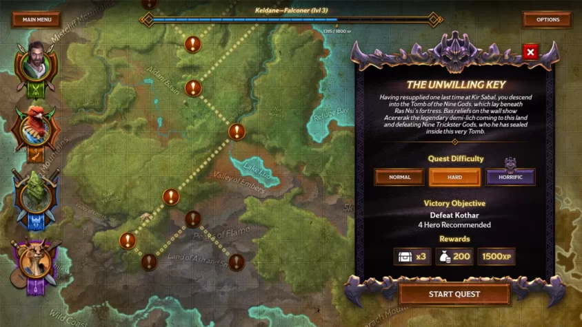 Карта игры Tales from Candlekeep: Tomb of Annihilation