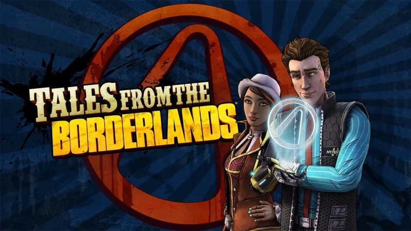 Обложка игры Tales from the Borderlands, с персонажами и логотипом Borderlands
