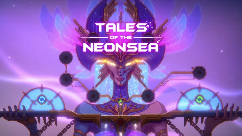 Tales of the Neon Sea Обложка игры Tales of the Neon Sea с мистическим и футуристическим дизайном