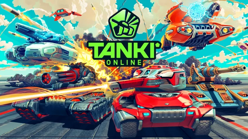 Обложка игры Tanki Online Обложка игры Tanki Online с боевыми танками
