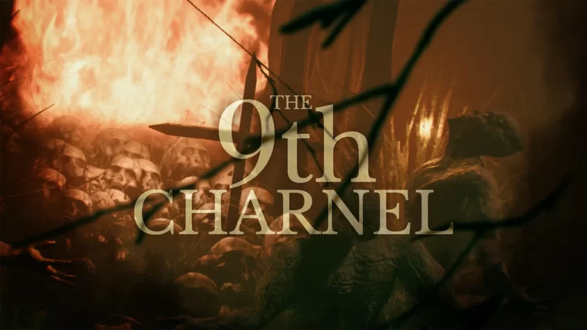 Игровая обложка The 9th Charnel с костями и огнем