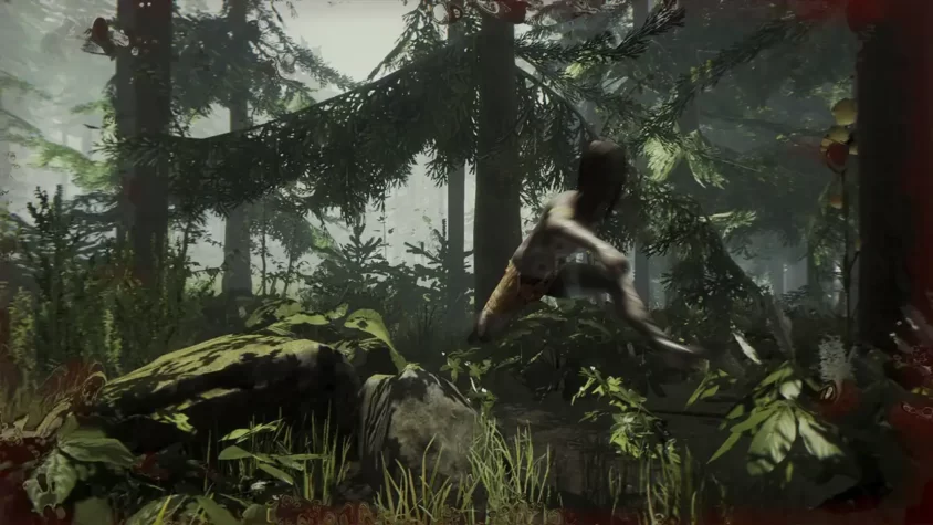 Криповый мутант из пещеры в The Forest