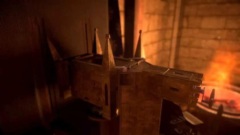Печальная скульптура с косой в The House of Da Vinci