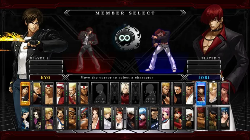 Выбор персонажей в The King of Fighters XIII Global Match
