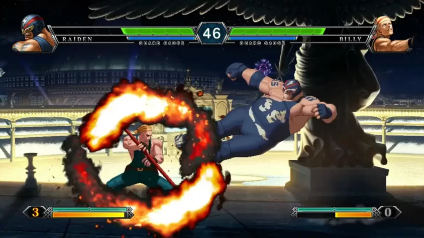 Финальная атака с огненным ударом в The King of Fighters XIII Global Match
