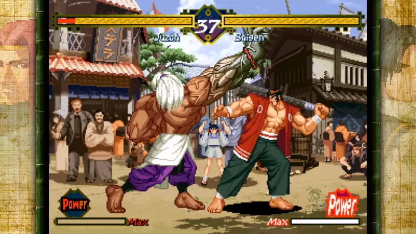 Скриншот из игры The Last Blade: удар на полной скорости